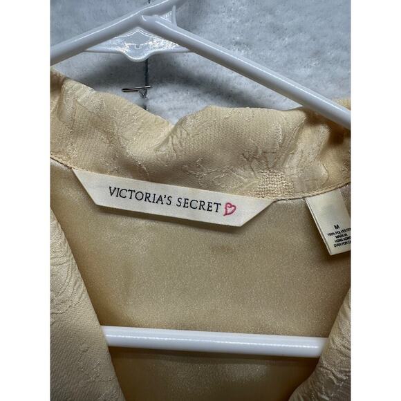 Victoria's Secret Vtg Secret Flower Embossed Button Up Collared Oversize Shirt M - Picture 4 of 8